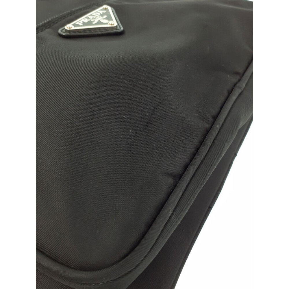 Prada ReNylon Saffiano leather shoulder bag black - Picture 5 of 9